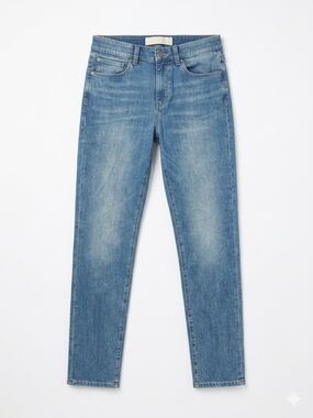 Soft Surroundings Light Blue Slim Straight Jeans Stretch Elastic Waist Pull On 8